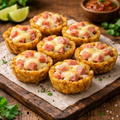 Tostones stuffed with ham and cheese