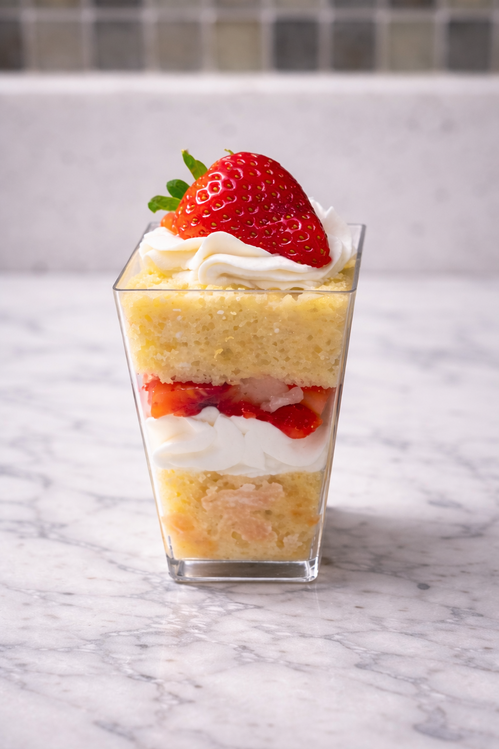 12 vasitos Tres leches de fresas